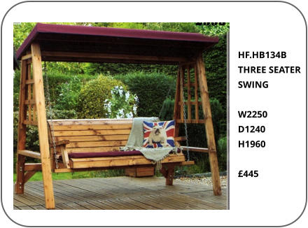 HF.HB134B THREE SEATER SWING  W2250 D1240 H1960  £445
